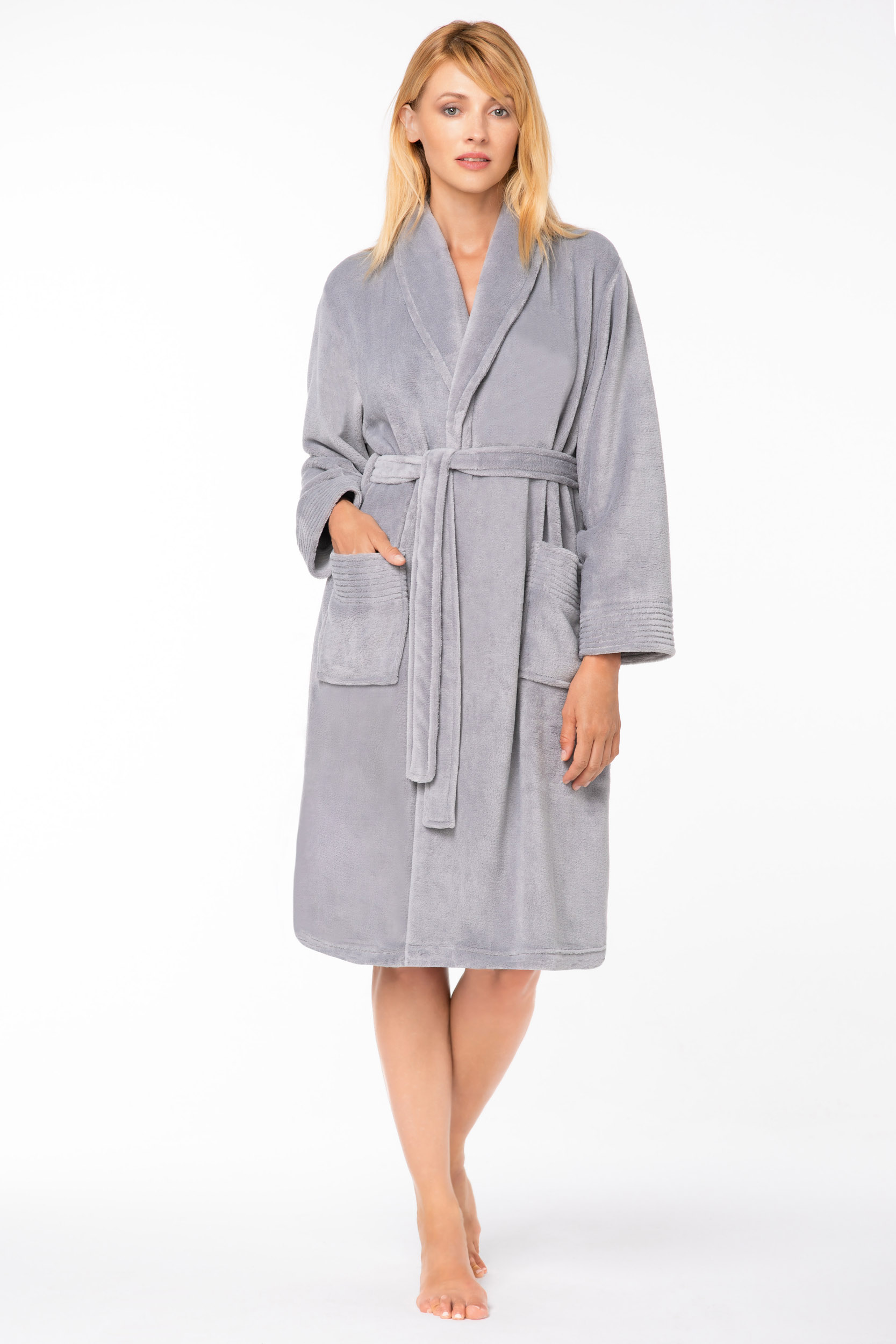 5901282031261 ENVIE BATHROBE CALLISTO GREY WOMAN _FRONT