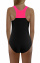 Girl swimsuit young BW690 black-pink neon back