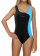 Girl swimsuit young BW690 black-turkus front