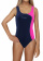 Girl swimsuit young BW690 blue-pink front