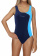 Girl swimsuit young BW690 blue-turkus front