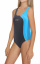 Girl swimsuit young BW690 grau-turkus side